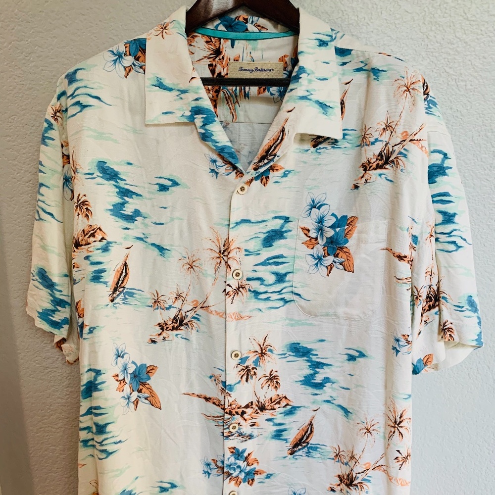Tommy Bahama Vintage Print Aloha Shirt